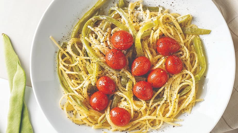 Taze Fasulyeli Spagetti