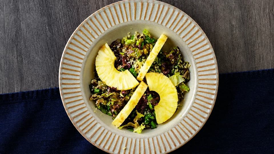 Ananaslı Bulgurlu Yeşil Salata
