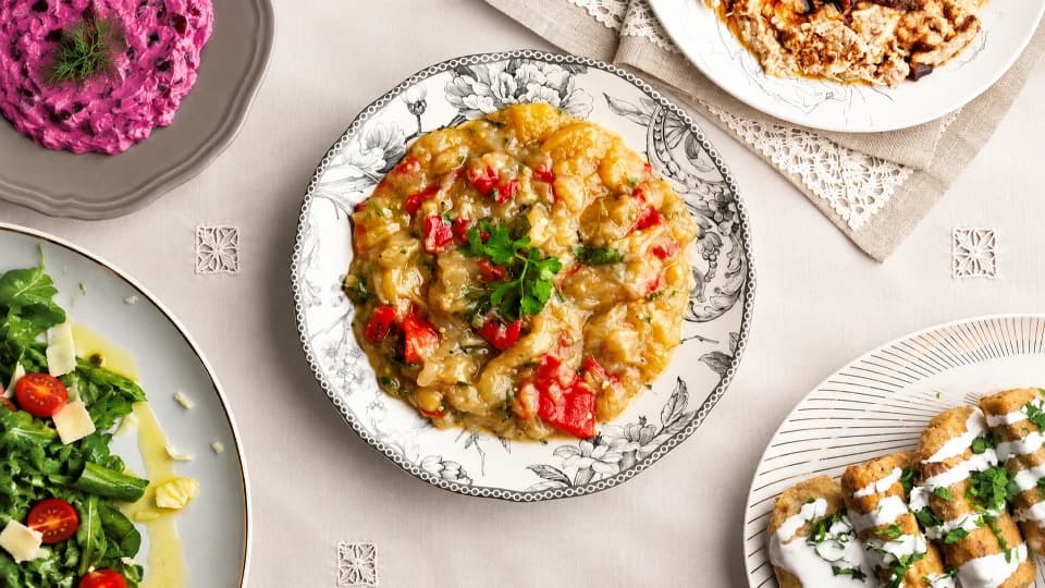 Közlenmiş Patlıcanlı Salata