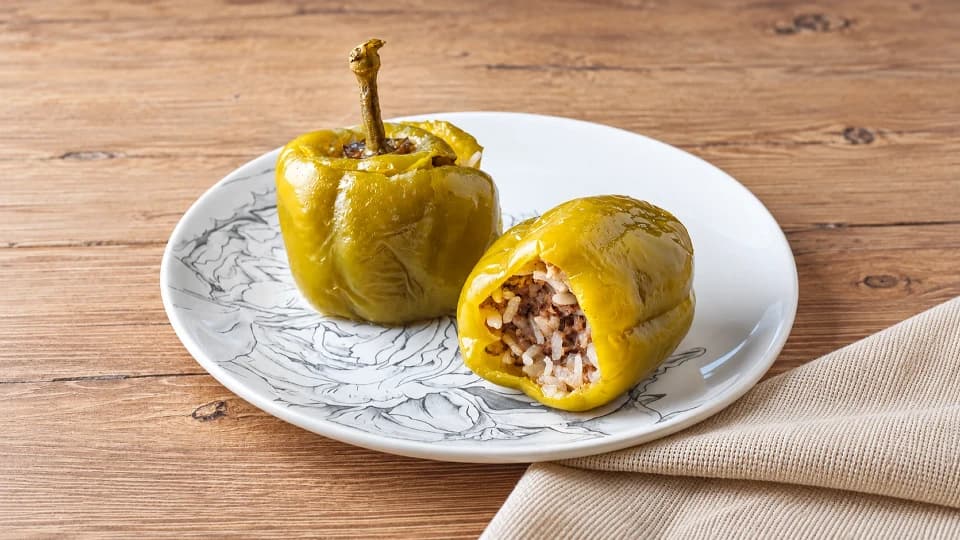 Etli Yeşil Biber Dolması