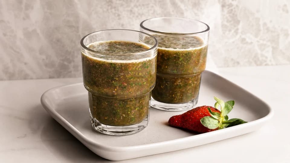 Çilekli Yeşil Soda