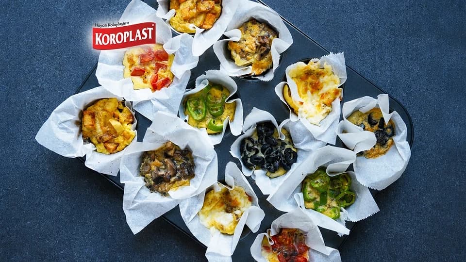 Muffin Kalıplarında Omlet