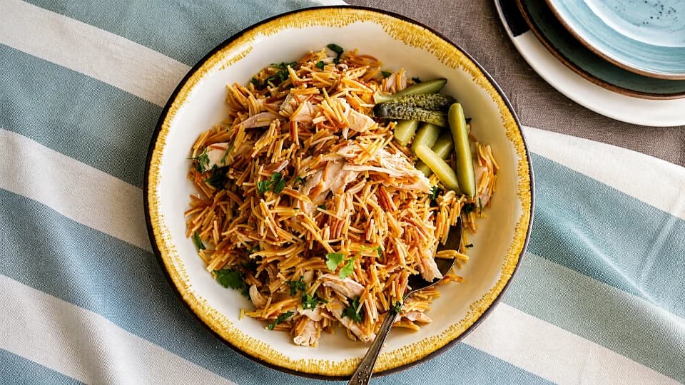 Tavuklu Tel Şehriye Pilavı