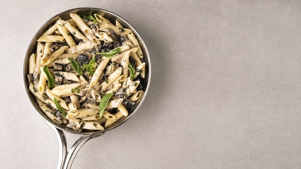 Patlıcanlı Kremalı Makarna
