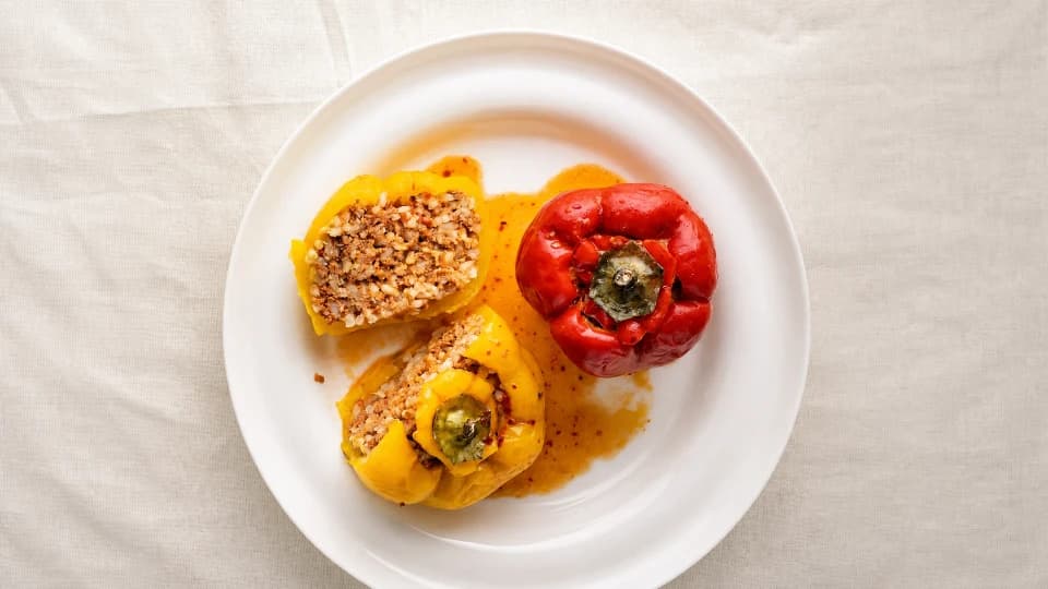 Sarı ve Kırmızı Biber Dolması