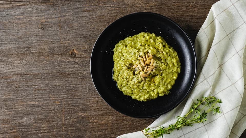Pesto Soslu Risotto