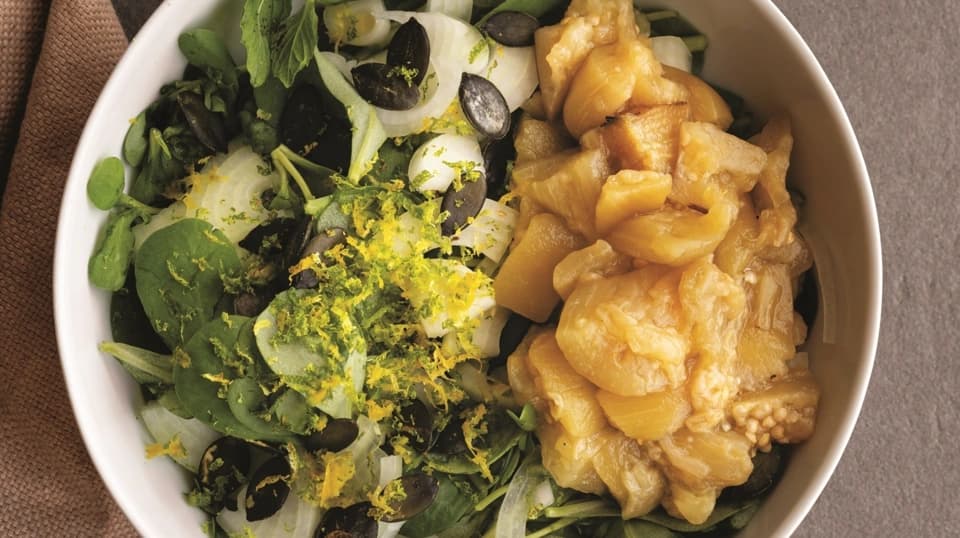 Kabak Çekirdekli Semizotu Salatası