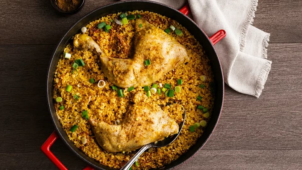 Tavuklu ve Tel Şehriyeli Bulgur Pilavı