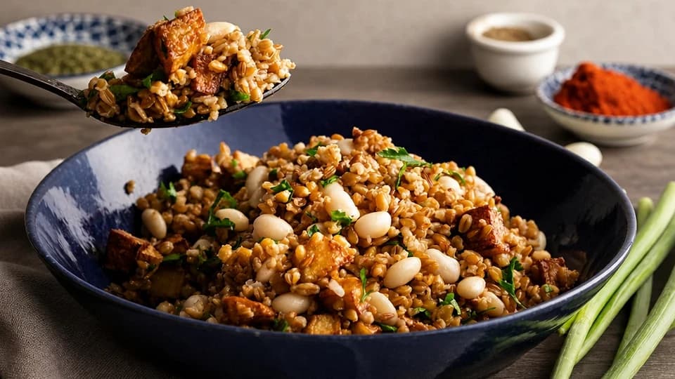 Patates ve Fasulyeli Siyez Pilavı