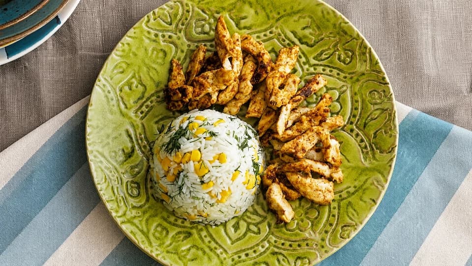 Tavuk ve Mısırlı Pilav