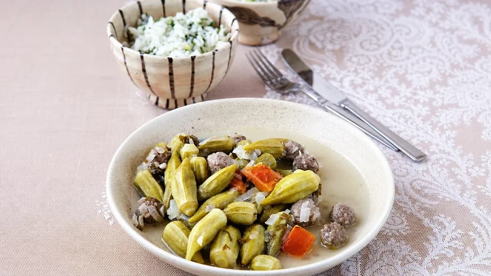 Köfteli Bamya