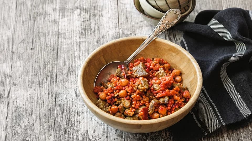 Pancarlı Etli Kuskus Pilavı