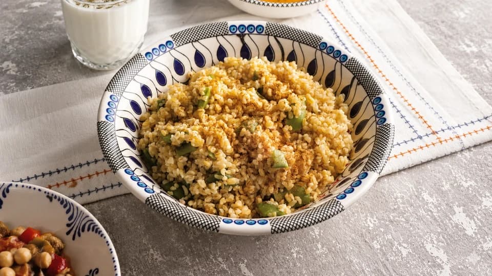 Taze Fasulyeli Bulgur Pilavı