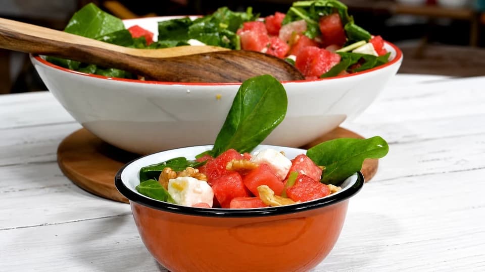 Kuzu Kulaklı Peynirli Karpuz Salatası