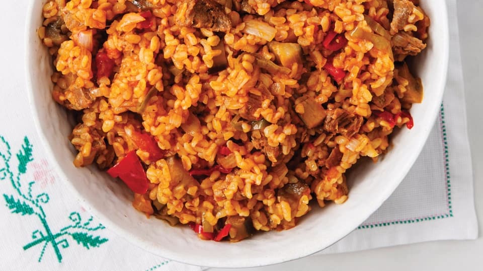 Etli Sebzeli Bulgur Pilavı